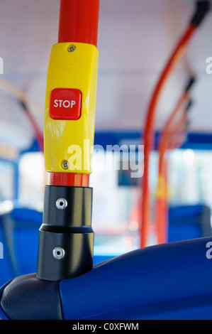 Stop button on a bus Stock Photo