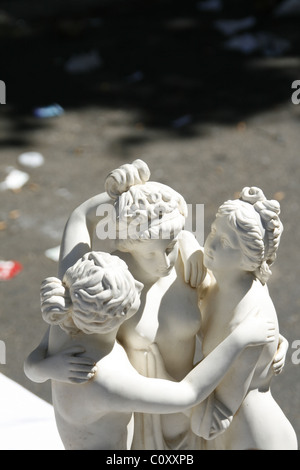 Copy of The Three Graces statue by Antonio Canova at porta portese market rome italy Stock Photo