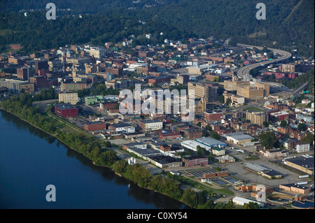 above view above Wheeling West Virginia Ohio river Stock Photo