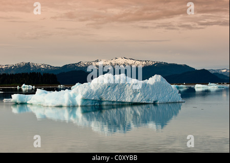 Ice pack iceberg from the LaConte glacier, LaConte Bay, Frederick Sound, Tongass National Forest, Inside Passage, Southeast Alaska. Stock Photo