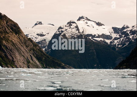 Ice pack iceberg from the LaConte glacier, LaConte Bay, Frederick Sound, Tongass National Forest, Inside Passage, Southeast Alaska. Stock Photo