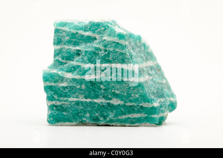 Rock sample Amazonite a microline feldspar from South Africa Stock Photo