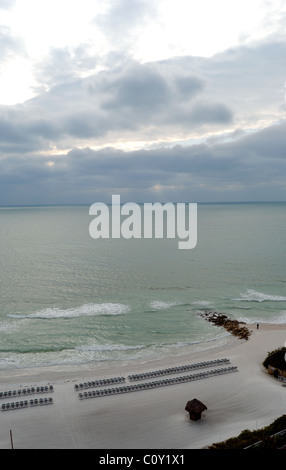 View of Lido Beach on the Gulf of Mexico, Sarasota Florida Stock Photo