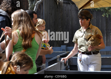 Zoo worker at Fort Worth Zoo, Texas, USA Stock Photo
