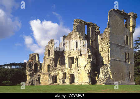 English Heritage Tisbury greensand ruins of historical Old Wardour Castle partially destroyed in English Civil War near Tisbury Wiltshire England UK Stock Photo