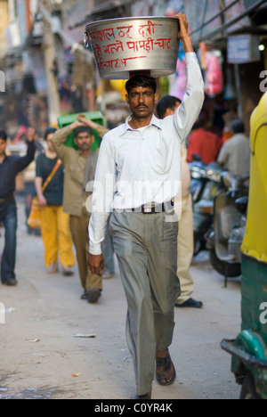 Indian man a load on his head Stock Photo