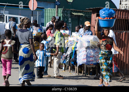 local market scene, beira, mozambique Stock Photo