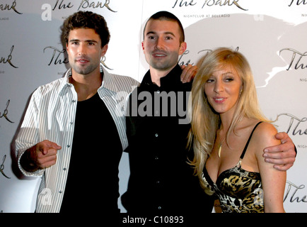 Brody Jenner and his brother Brandon Jenner with guest Brody Jenner celebrates the launch of his TV series 'Bromance' at The Stock Photo