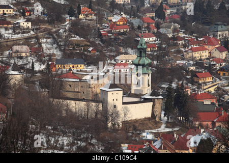 The medieval castle 'Stary zamok' in Banska Stiavnica, the old mining town registered on the UNESCO World Heritage list. Stock Photo