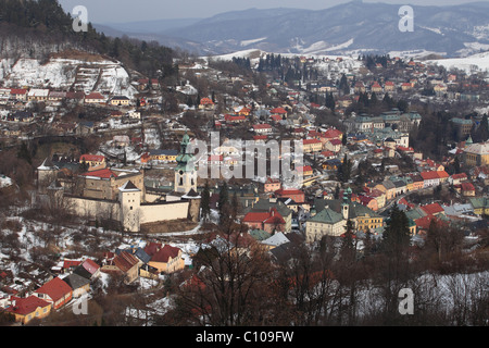 The medieval castle 'Stary zamok' in Banska Stiavnica, the old mining town registered on the UNESCO World Heritage list. Stock Photo