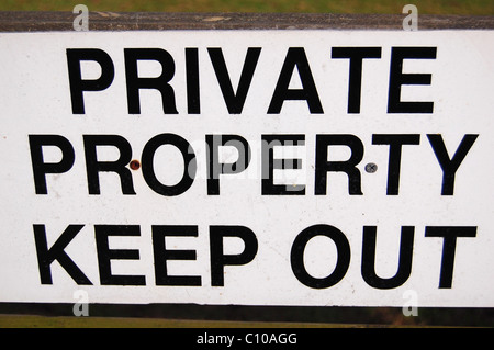 private property keep out sign Stock Photo