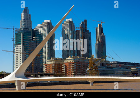 Bridge of La Mujer from Santiago Calatrava in Buenos Aires. Argentina. Stock Photo