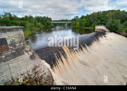 Detail of the Montmorency Falls in Quebec, Canada Stock Photo