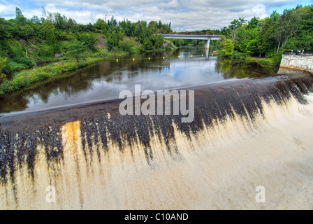 Detail of the Montmorency Falls in Quebec, Canada Stock Photo