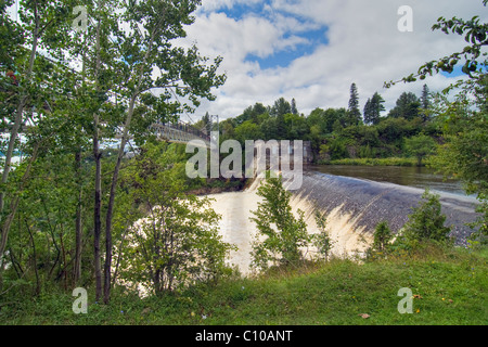 Detail of the Montmorency Falls in Quebec, Canada Stock Photo