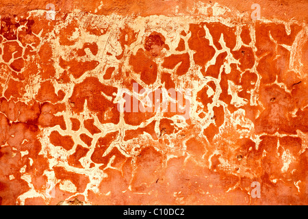 Orange Pain Peeling textured background Stock Photo