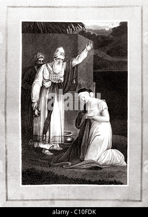 Illustration Of The Ritual Of Sotah For Women Suspected Of Adultery The Leper Cleansed Stock Photo