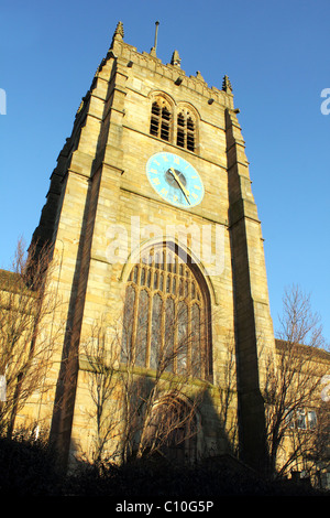 Bradford Cathedral Yorkshire or Cathedral Church of St Peter Clock and Bell Tower Stock Photo