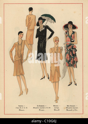 Women's fashion from 1928. Stock Photo