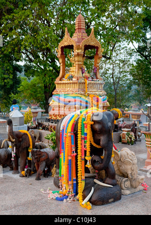 Elephant shrine at Cape Laem Promthep, Phuket Island, Southern Thailand, Thailand, Southeast Asia, Asia Stock Photo