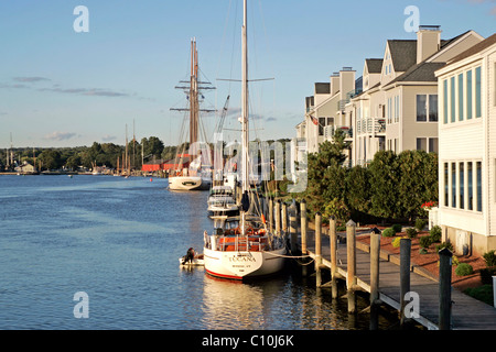 Historic Mystic Seaport, Connecticut, New England, USA Stock Photo