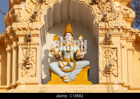 God-figure on the Hindu temple in the garden of Maharaja's Palace, Mysore Palace, , South India, India, South Asia, Asia Stock Photo