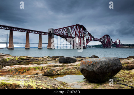 The Forth Railway Bridge in Queensferry, Scotland, United Kingdom, Europe Stock Photo