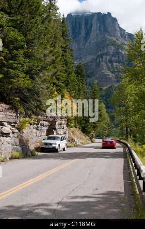 Flathead River,South Fork,Middle Fork,Logans Pass,Going -To- the- Sun -Road,Mountain Scenery,Glacier National Park,Montana,USA Stock Photo