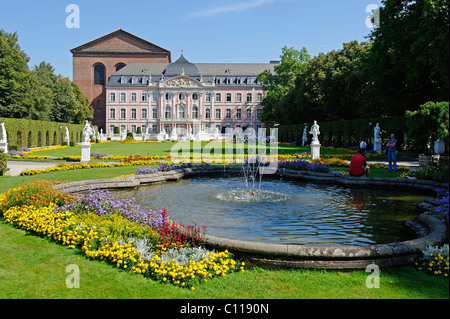 Electoral Palace and Basilica of Constantine, Trier, Rhineland-Palatinate, Germany, Europe Stock Photo