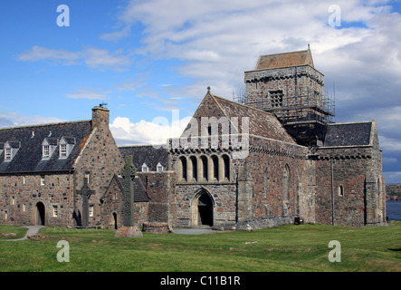 Iona Abbey, abbey church, Iona island, Inner Hebrides, Scotland, United Kingdom, Europe Stock Photo