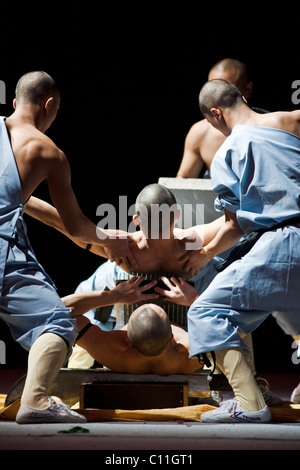 Monks from the Shaolin monastery, performance in Berlin, Germany, Europe Stock Photo