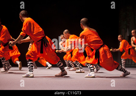 Monks from the Shaolin monastery, performance in Berlin, Germany, Europe Stock Photo