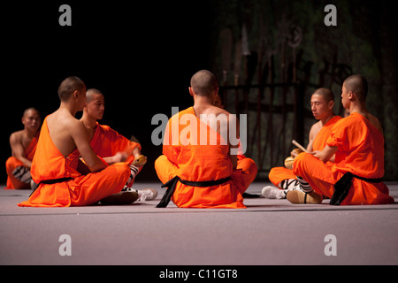 Monks from the Shaolin monastery, performance in Berlin, Germany, Europe Stock Photo