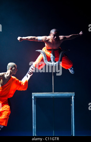 Monks from the Shaolin monastery, performance in Berlin, Germany, Europe Stock Photo