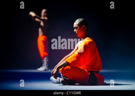 Monks from the Shaolin monastery, performance in Berlin, Germany, Europe Stock Photo