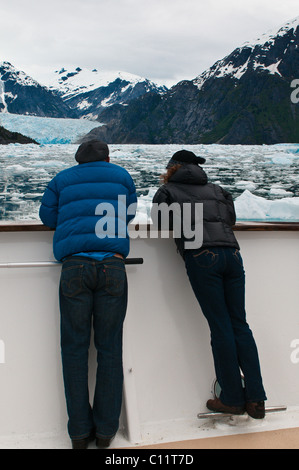 Alaska. Cruising the ice pack of LeConte Glacier in LeConte Bay, Southeast Alaska. (MRs) Stock Photo