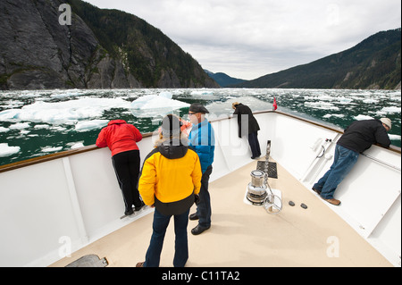 Alaska. Cruising the ice pack of LeConte Glacier in LeConte Bay, Southeast Alaska. (MRs) Stock Photo