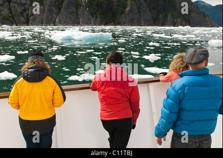 Alaska. Cruising the ice pack of LeConte Glacier in LeConte Bay, Southeast Alaska. (MRs) Stock Photo