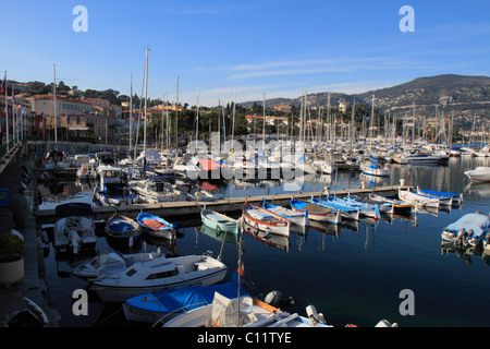 Port of Saint Jean Cap Ferrat, Département Alpes-Maritimes, Région Provence-Alpes-Côte d'Azur, Mediterranean Sea, France, Europe Stock Photo