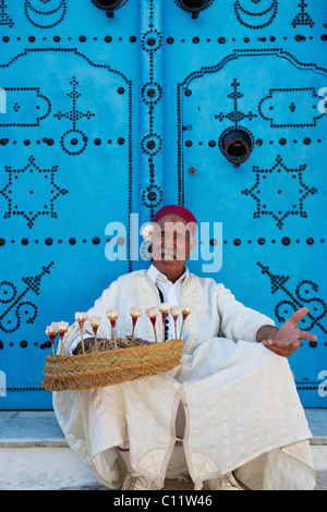 Traditional street vendor in Morocco, Africa Stock Photo