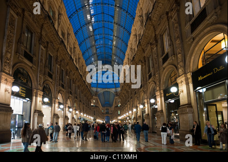 Galleria Vittorio Emanuele II shopping mall, arcade, Milan, Lombardy, Italy, Europe Stock Photo