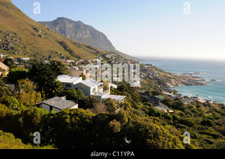 Houses in the Bay of Llandudno, Cape Town, South Africa, Africa Stock Photo