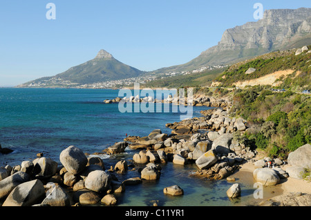 View of Lion's Head, Camps Bay and the Twelve Apostles, Cape Town, South Africa, Africa Stock Photo
