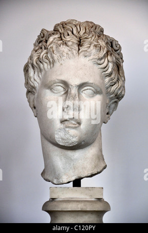 Ancient marble bust of god Apollo, Museo Palatino, Palatino, Rome, Lazio, Italy, Europe Stock Photo