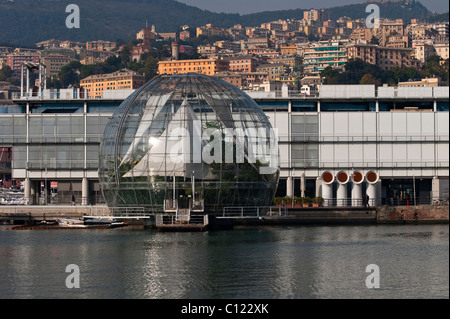 La Biosfera at the waterfront promenade, port, Genova, Genoa, Liguria, Italy, Europe Stock Photo