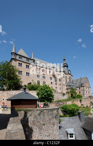 The Marburger Schloss castle, Marburg, Hessen, Germany, Europe Stock Photo