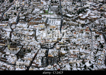 Aerial view, market place, city center, Kamen, Ruhrgebiet region, North Rhine-Westphalia, Germany, Europe Stock Photo