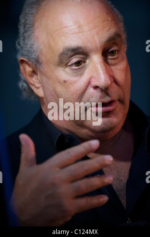Sir Philip Green attends the Unique autumn 2011 collection at the TS Venue in London on 20 February 2011. Stock Photo