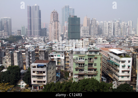 The Macau city skyline in Macau, China Stock Photo