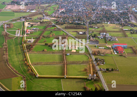 Aerial view, archaeological park, Colonia Ulpia Traiana, Roman museum, Xanten, Niederrhein region, North Rhine-Westphalia Stock Photo